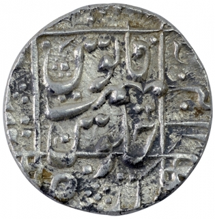 Silver One Rupee Coin of Aurangzeb Alamgir of Junagad Mint.