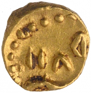 Gold Half Fanam Coin of Shah Alam II of Karpa Mint.