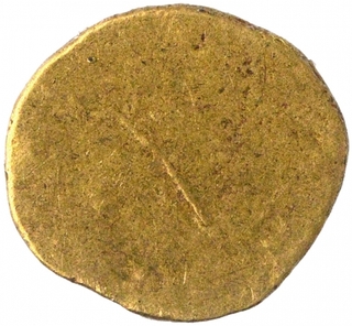 Gold Half Fanam Coin of Shah Alam II of Karpa Mint.