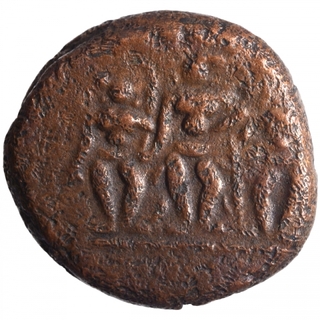 Copper Kasu Coin of Ramayana Series of Tanjavur Nayaks.