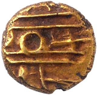 Gold Fanam Coin of Krishnaraja Wadiyar III of Mysore state.