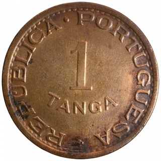 Bronze One Tanga Coin of Indo Portuguese.