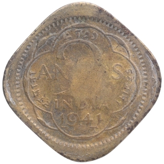 Two Annas Coin of King George VI of Calcutta Mint of 1941.