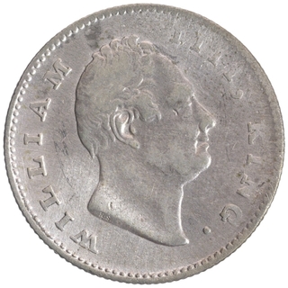 Silver Half Rupee Coin of King William IIII of Calcutta Mint of 1835.