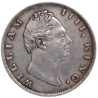 Silver One Rupee Coin of King William IIII of Calcutta Mint of 1835.