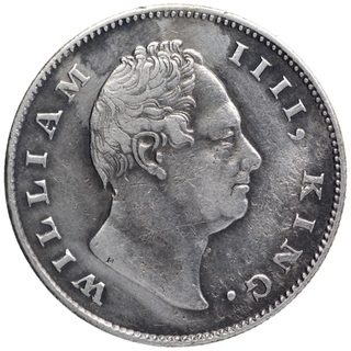 Silver One Rupee Coin of King William IIII of Calcutta Mint of 1835.