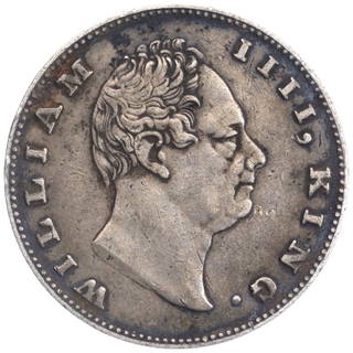 Silver One Rupee Coin of King William IIII of Calcutta Mint of 1835.