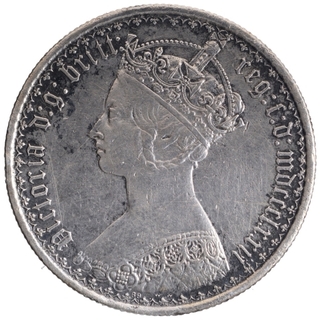 Silver One Florin Coin of Queen Victoria of Great Britain of United Kingdom.