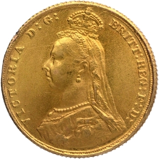 Gold Sovereign Coin of Queen Victoria of Great Britian of United Kingdom.