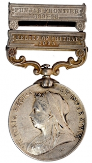 Silver Indian General Service Medal of Queen Victoria of 1895.