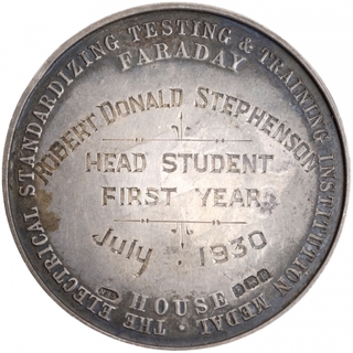 Silver Medal of The Electrical Standardizing Testing and Training Institute.