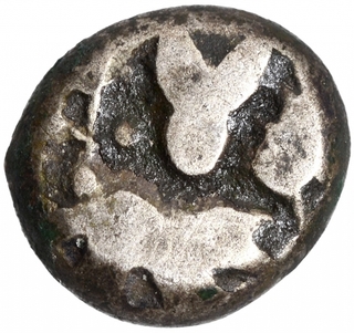 Rare Punch Marked Silver Half  Karshapana Coin of Surasena Janapada.