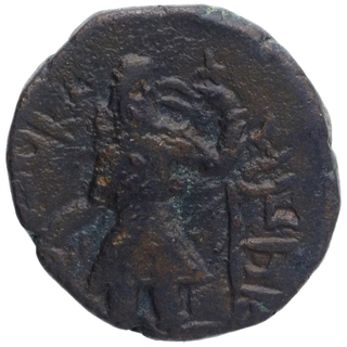 Copper Drachma Coin of Kanishka I of Kushan Dynasty.