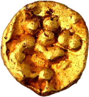 Gold One Quarter Fanam Coin of Kadmabas of Hangal.