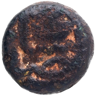 Copper Half Dam Coin of Akbar of Gorakpur Dar ul khilafa Mint.