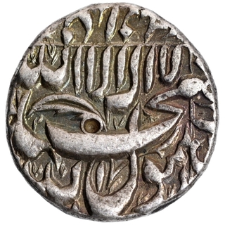 Silver One Rupee Coin of Shahjahan of Qandahar Mint.