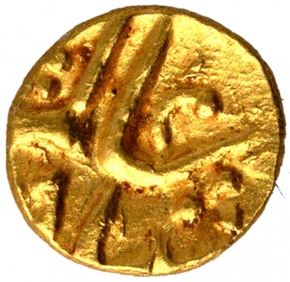 Gold Half Fanam Coin of Shah Alam II.