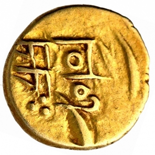 Gold Fanam Coin of Ginjee Maratha of Maratha Confederacy.