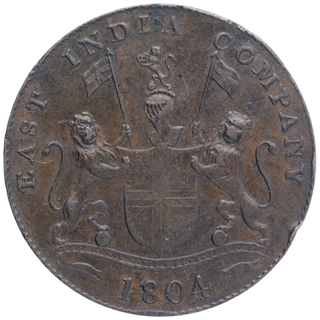 Copper Four Keping Coin of Netherlland East Indies of Sumatra.