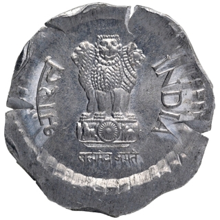 Error Ten Paise Coin of Hyderabad Mint of Republic India of 1987.