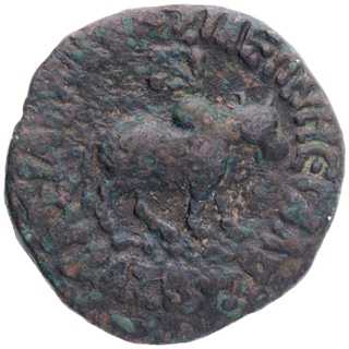 Copper Hexachalkon Coin of Azes II of Indo Scythians.