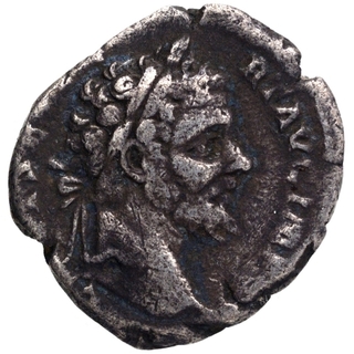 Silver Denarius Coin of Septimius Severus of Roman Empire.