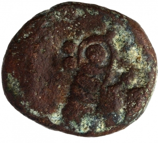 Copper Kasu Coin of Devaraya I of Vijayanagara Empire.