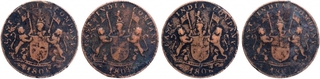 Copper Twenty Cash Coins of Madras Presidency.