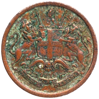 Copper One Twelfth Anna Coin of East India Company of Madras Mint of 1835.