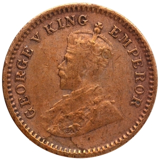 Bronze One Twelfth Anna Coin of King George V of Calcutta Mint of 1918.