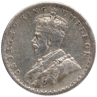 Silver Half Rupee Coin of King George V of Bombay Mint of 1922.