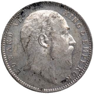 Silver One Rupee Coin of King Edward VII of Bombay Mint of 1903.