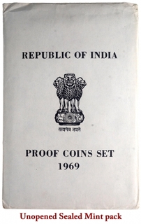 Proof Set of Gandhi Centenary of Bombay Mint of 1969.