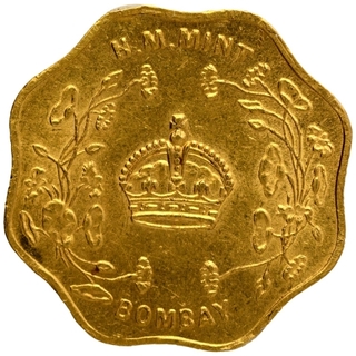 Rare Gold One Tola or Token of Bombay Mint.