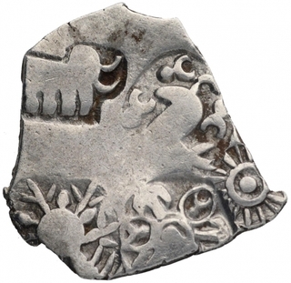 Punch Marked Silver Karshapana Coin of Magadha Janapada.