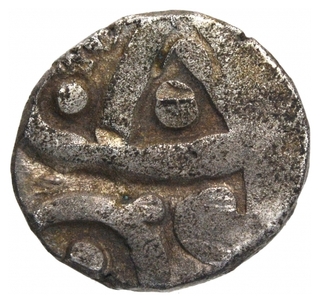 Silver Half Karshapana Coin of Babyal Hoard type of Kuru Janapada.