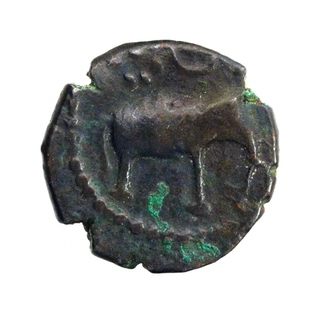 Potin Coin of Rudrasena of Western Kshatrapas.