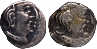 Silver Drachma Coins of Dahrasena of Traikutakas.