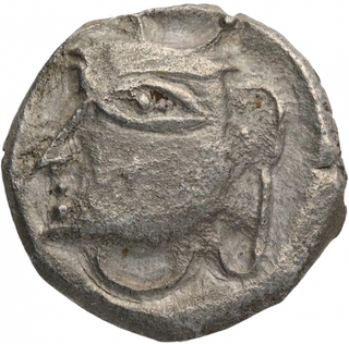 Silver Drachma Coin of Harshavardhana of Post Guptas.