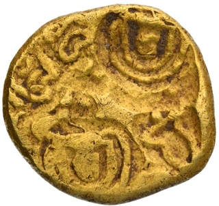 Punch Marked Gold Gadyana Coin of Chalukyas of Kalyana.