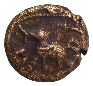 Copper Kasu Coin of Vijayanagara Empire of Sangama Period.