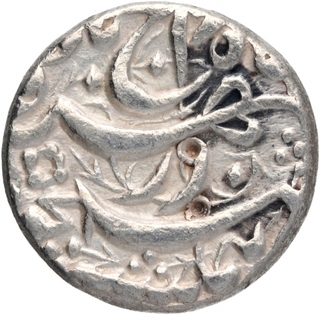 Silver One Rupee Coin of Akbar of Allahabad Mint.