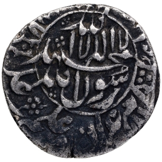 Silver One Rupee Coin of Shahjahan of Surat Mint.