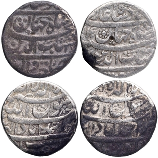 Silver One Rupee Coins of Shahjahan of Ahmadabad Mint.