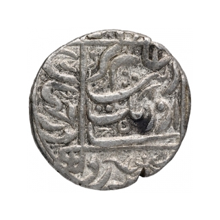 Silver One Rupee Coin of Aurangzeb Alamgir of Junagadh Mint.