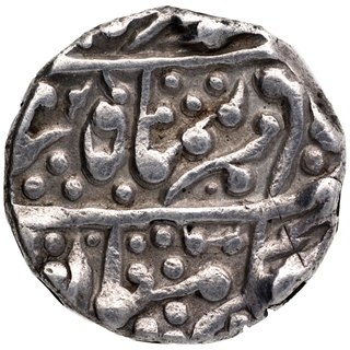 Silver One Rupee Coin of Bani Singh of Rajgarh Mint of Alwar State.