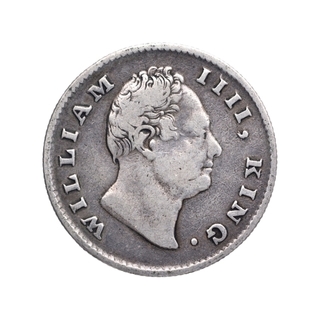 Silver Half Rupee coin of King Wlliam IIII of Calcutta Mint of 1835.