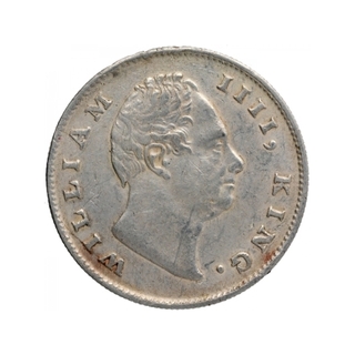 Silver One Rupee Coin of King William IIII of Calcutta Mint of 1835.