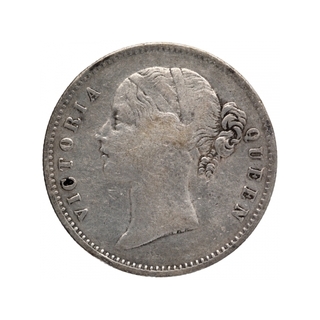 Silver One Rupee Coin of Victoria Queen of Madras Mint of 1840.