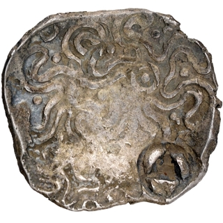 Punch Marked Silver Vimshatika Coin of Panchala Janapada.